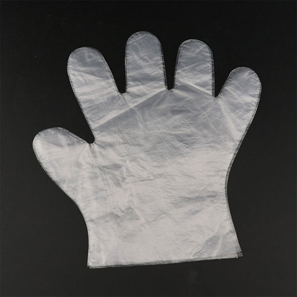 PE Transparent One-off Ear Cover, Gloves, Hair Cap, Disposable Cape set
