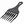 Load image into Gallery viewer, Black Plastic Afro Pick Fork Comb