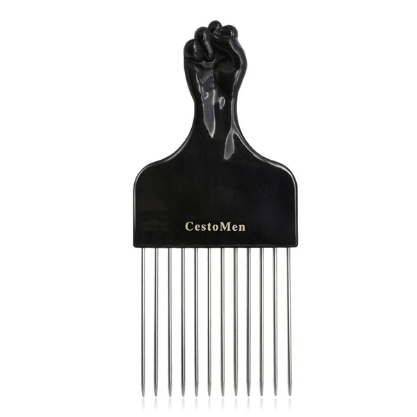 Hot Sale Plastic Handle Metal Tooth Lice Flat Comb With Wide Teeth