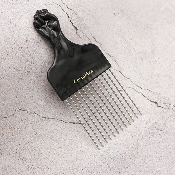 Hot Sale Plastic Handle Metal Tooth Lice Flat Comb With Wide Teeth