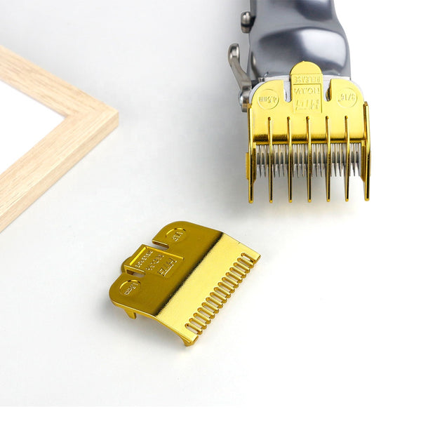 Luxury Pro Clips Case Gold Men's Grooming Beard Tools Set