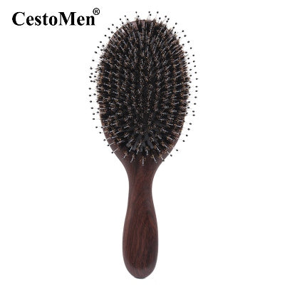 New Boar Bristle Detangle Hair Brush