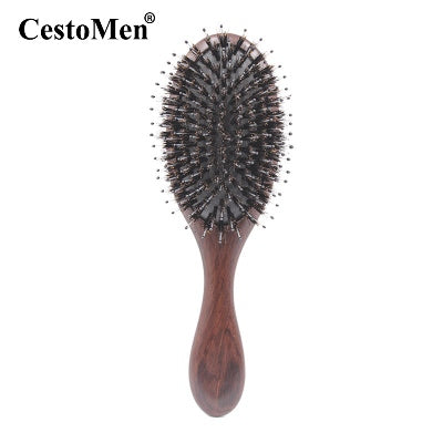 New Boar Bristle Detangle Hair Brush