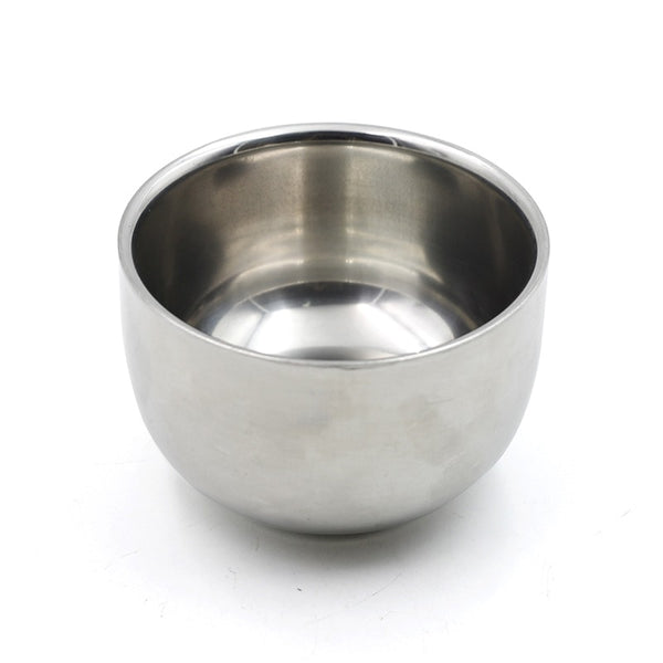 Stainless Steel Shaving Soap Mugs with Badger Hair Shave Brushes
