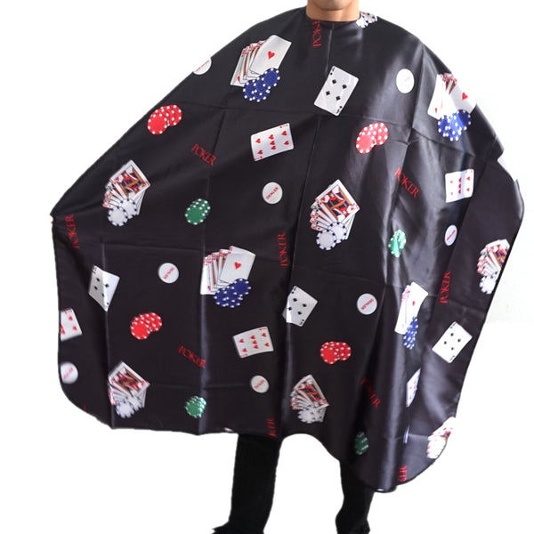 Professional Poker Pattern Hairdressing Cape