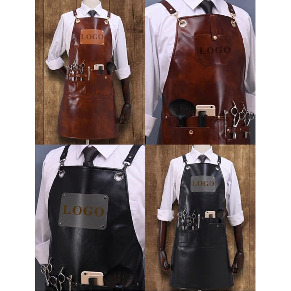 Vintage Leather Barber Shop Aprons
