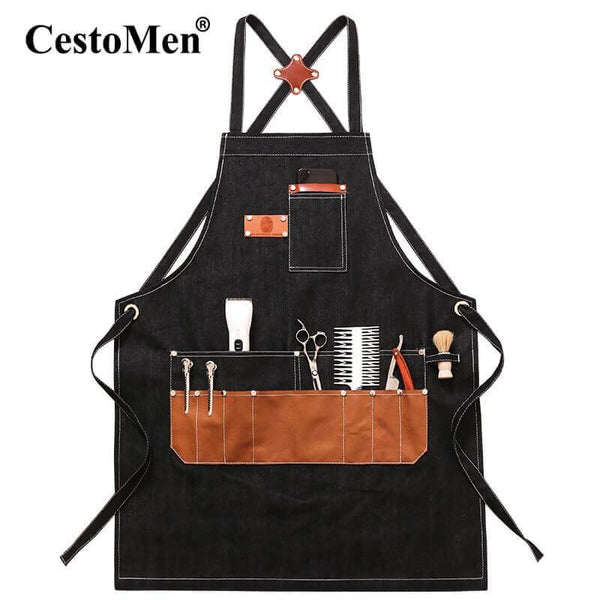 Adjustable Barber Apron Grey Color