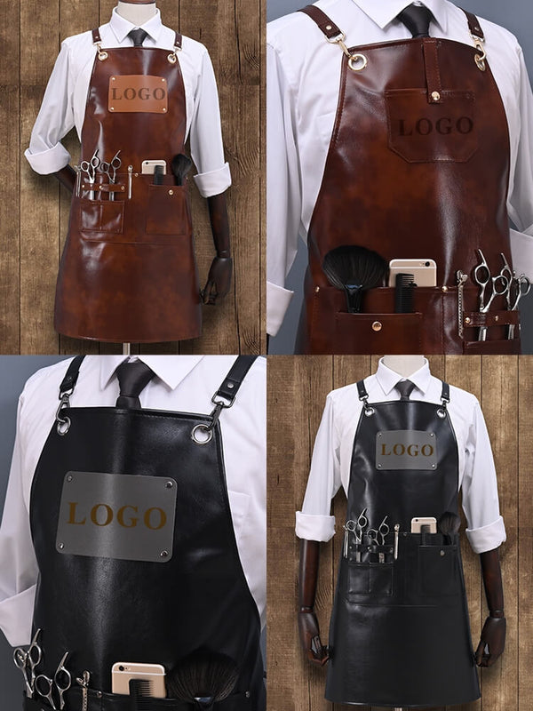 Vintage Leather Barber Shop Aprons
