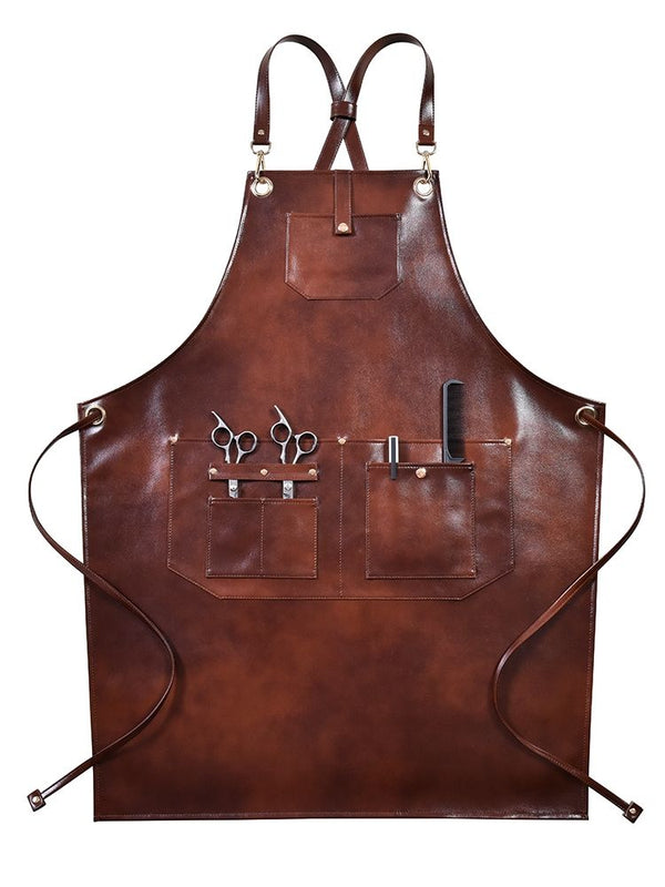 Vintage Leather Barber Shop Aprons