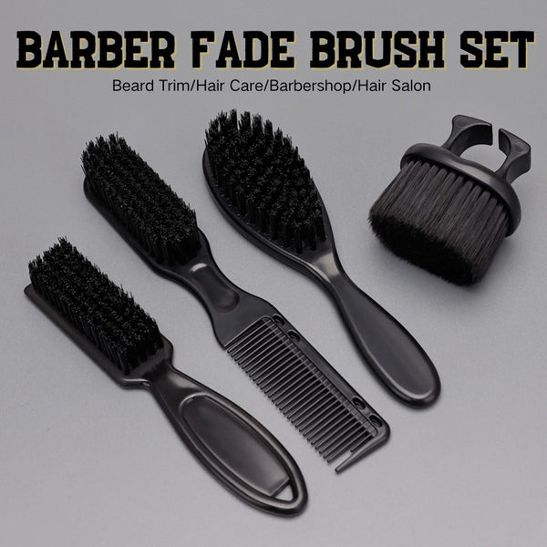 Barber Hair Brush Set of 4