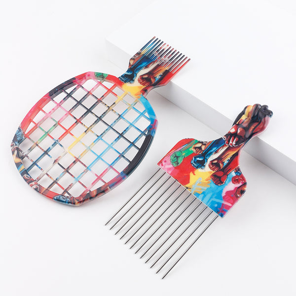 Black Hair Afro Pick Comb Set