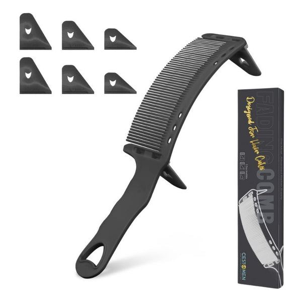 CESTOMEN Barber Curved Comb with Attachment