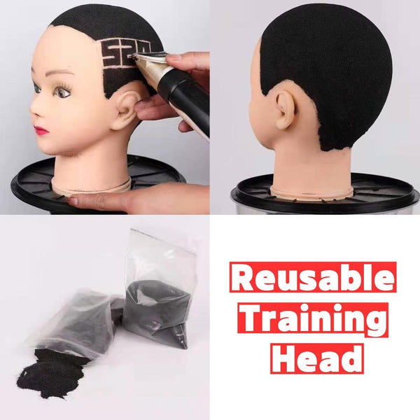 Reusable Training Head for Hair Tattoo