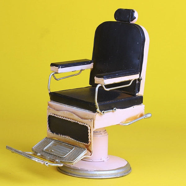 Vintage Metal Barber Chairs Decoration