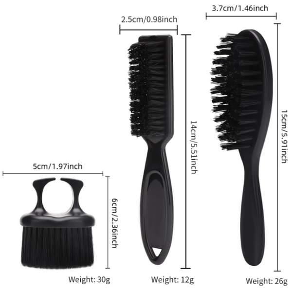 Barber Hair Brush Set of 4