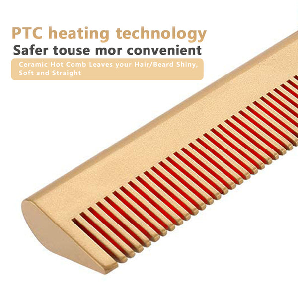 Electric Heating Hot Comb Hair Straightener