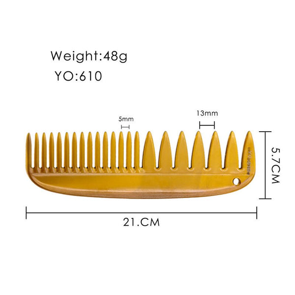 1PC Men 2 in 1 Wide Teeth Oil Head Back Aircraft Comb