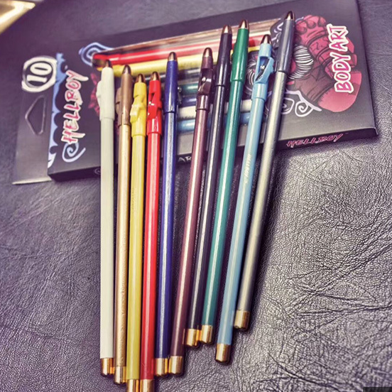 10 Colors Barber Pencil Lines Up