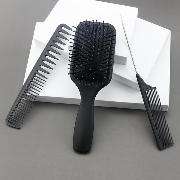 CestoMen 3pcs/set Black Detangle Brush Set 04