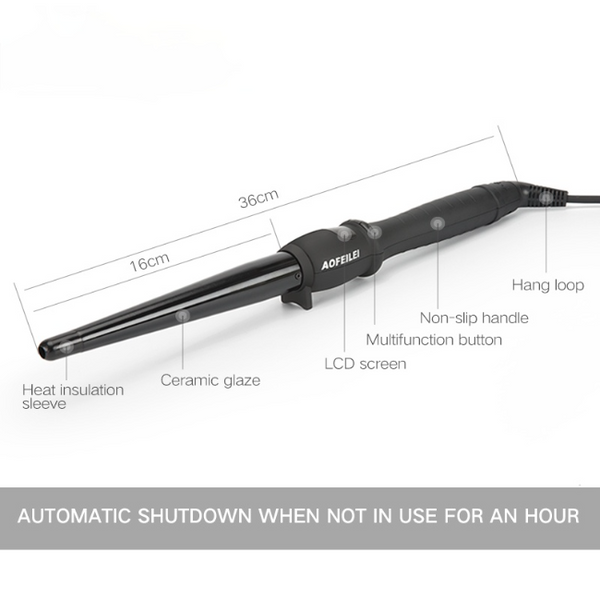 19mm/25mm/32mm Ceramic Cone Hair Curling Iron