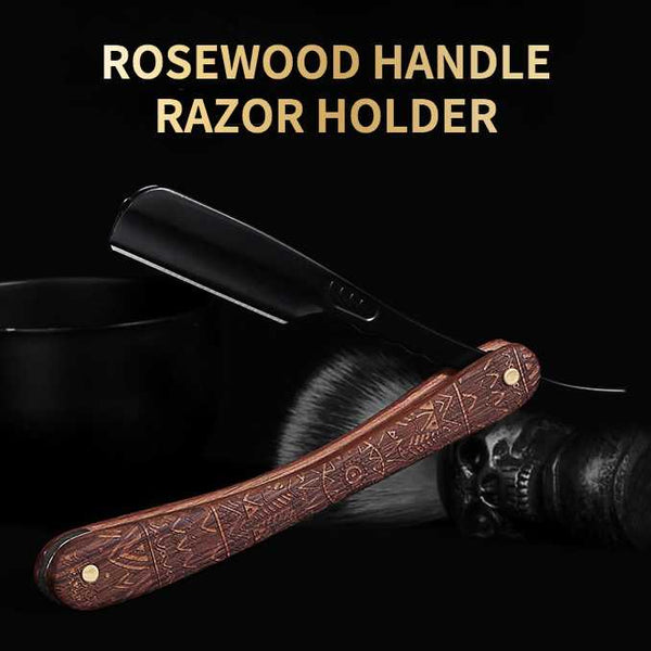 Rosewood Round Handle Razor Holder