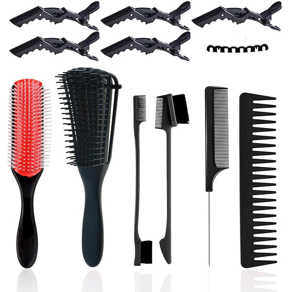 6 Pcs Detangling Brush Set 3 color