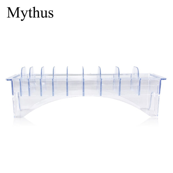 8/10 Pcs Hair Clipper Guards Stand Transparent Case Holder