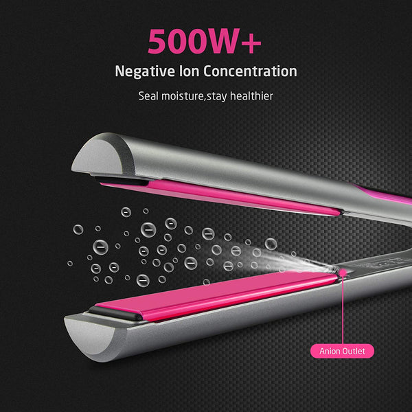 Hair Straightener and Curler 2 in 1 with LCD Temp 290-450℉