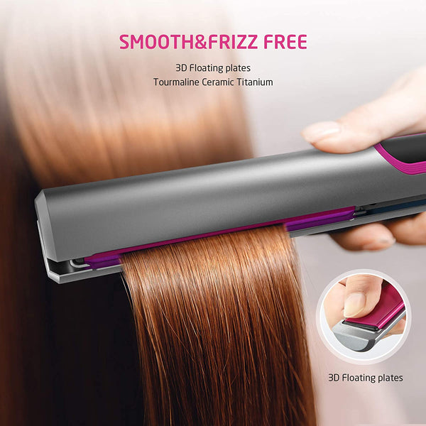 Hair Straightener and Curler 2 in 1 with LCD Temp 290-450℉