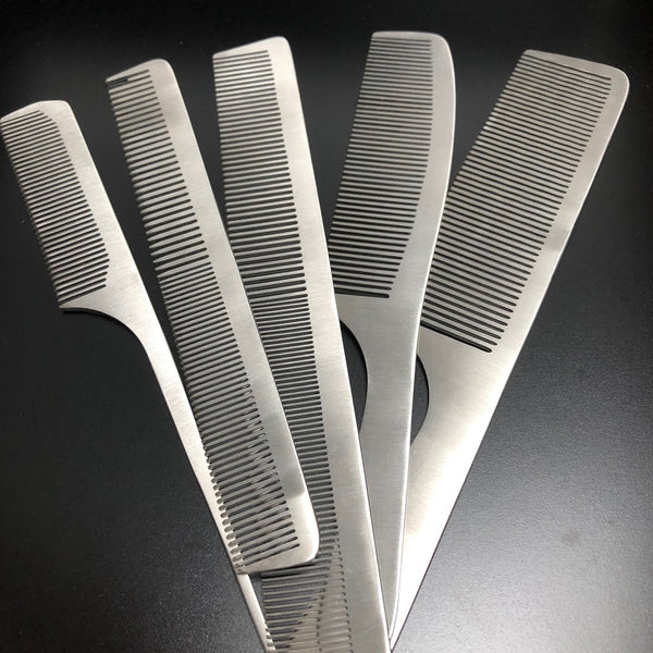 5-Packs Metal Barber Comb Set with Bag