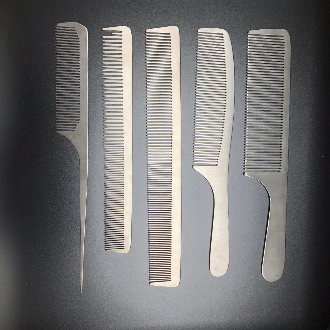 5Packs Metal Barber Comb Set with Bag