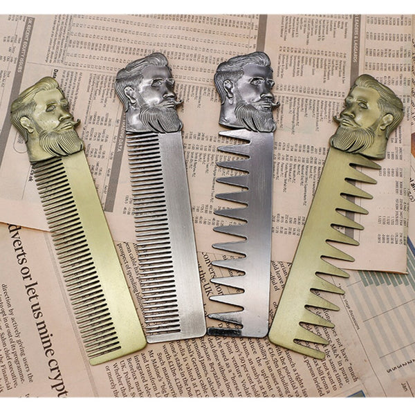Metal Stainless Steel Men Comb 4 Types