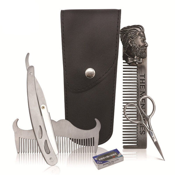 CestoMen 4pcs/set Professional Hair Trimming Kit with PU Pouch