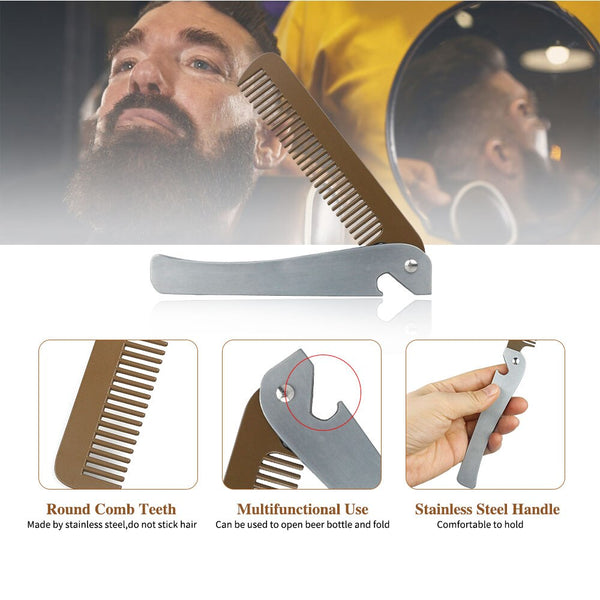 CestoMen 4Pcs/Set Beard Grooming Kit