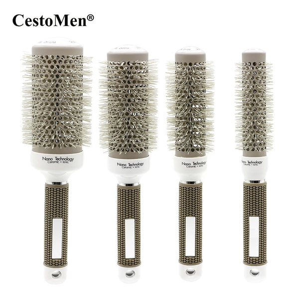 CestoMen Anti Slide Ceramic Round Brush