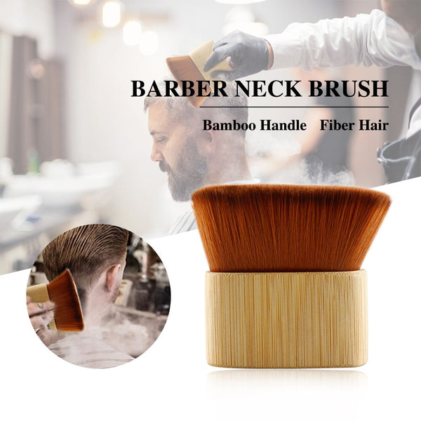 CestoMen Bamboo Handle Brush Fiber Soft Neck Duster