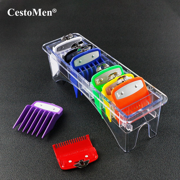CestoMen 8pcs Metal Buckle Colorful Guide Comb