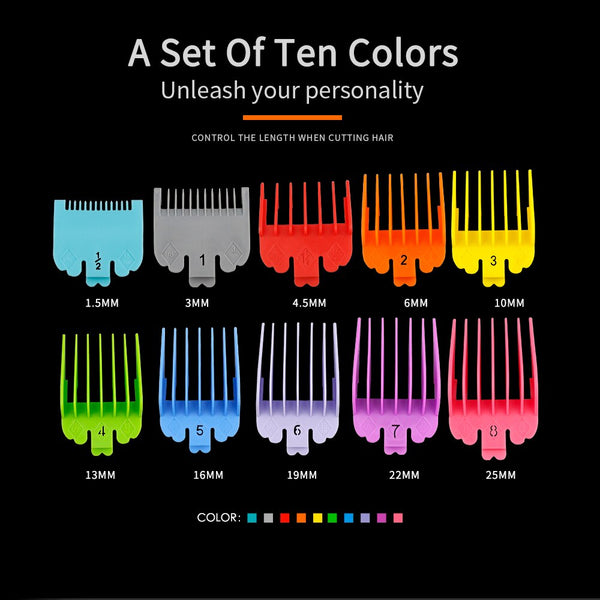 10pcs Colorful Guide Combs Kit