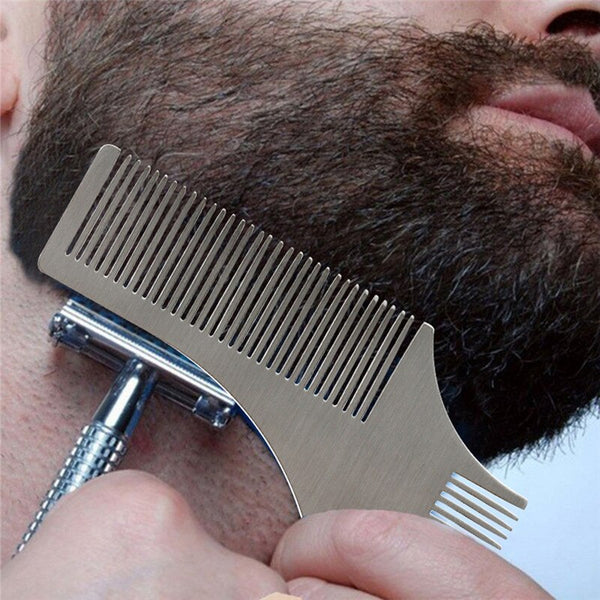 CestoMen Gentlemen Mustache Modeling Template Double-sided Beard Trimmer Comb