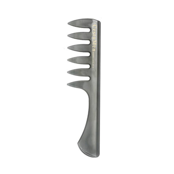 CestoMen Handle Grip Large Tooth Detangling Curly Hair Comb