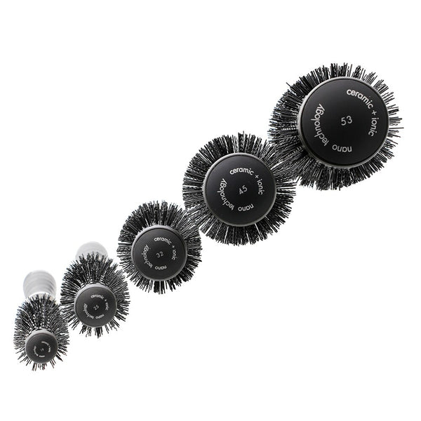 CestoMen Black Ceramic Round Brush