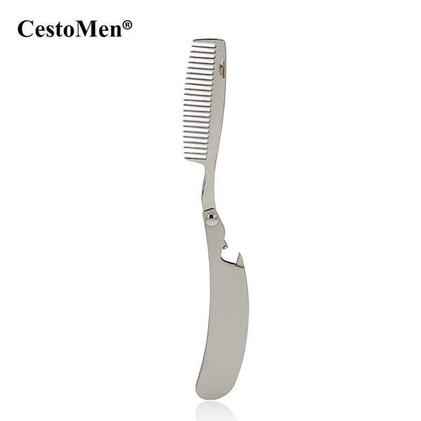 CestoMen Metal Foldable Beard Comb