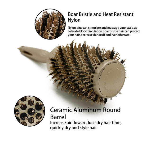 CestoMen Metal Ceramic Round Brush