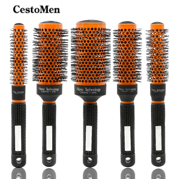 CestoMen Orange Nano Cermaic Round Brush