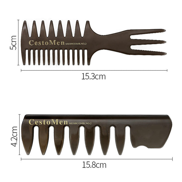 2pcs/set CestoMen Original  Wide Tooth Comb