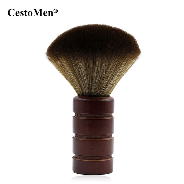 CestoMen Round Wood Cleaning Neck Hair Duster