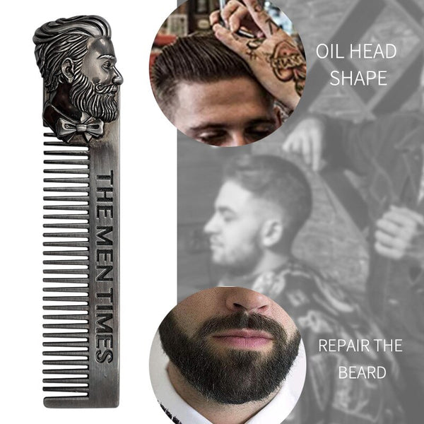 Super Steel Fine Toothed Men Beard Template Styling Comb