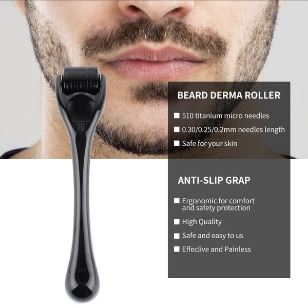 Beard Derma Roller Titanium For Hair Growth
