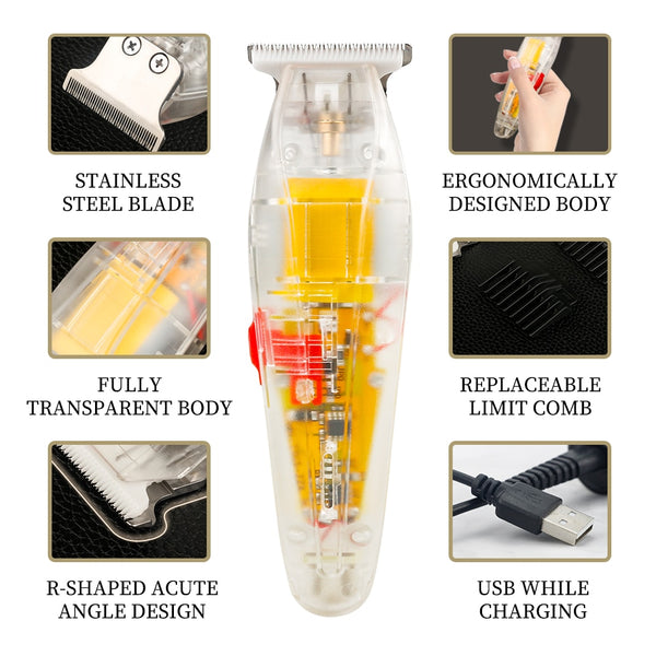 Transparent Cover Professional Hair Clipper