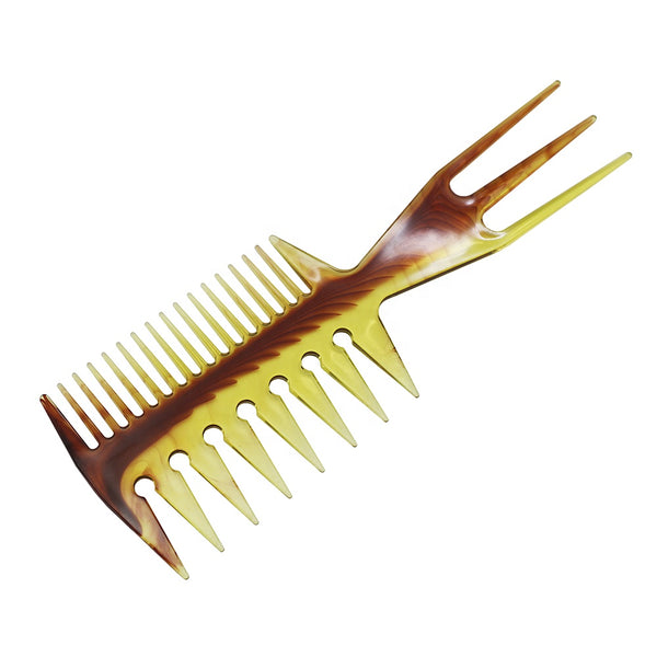 Amber Color Plastic Insert Oil Head Comb